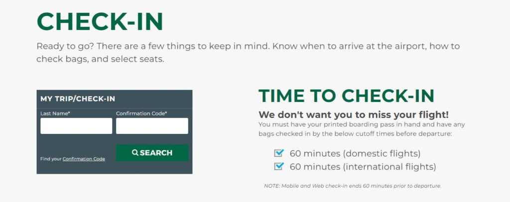 Check Frontier Airlines Check In Online